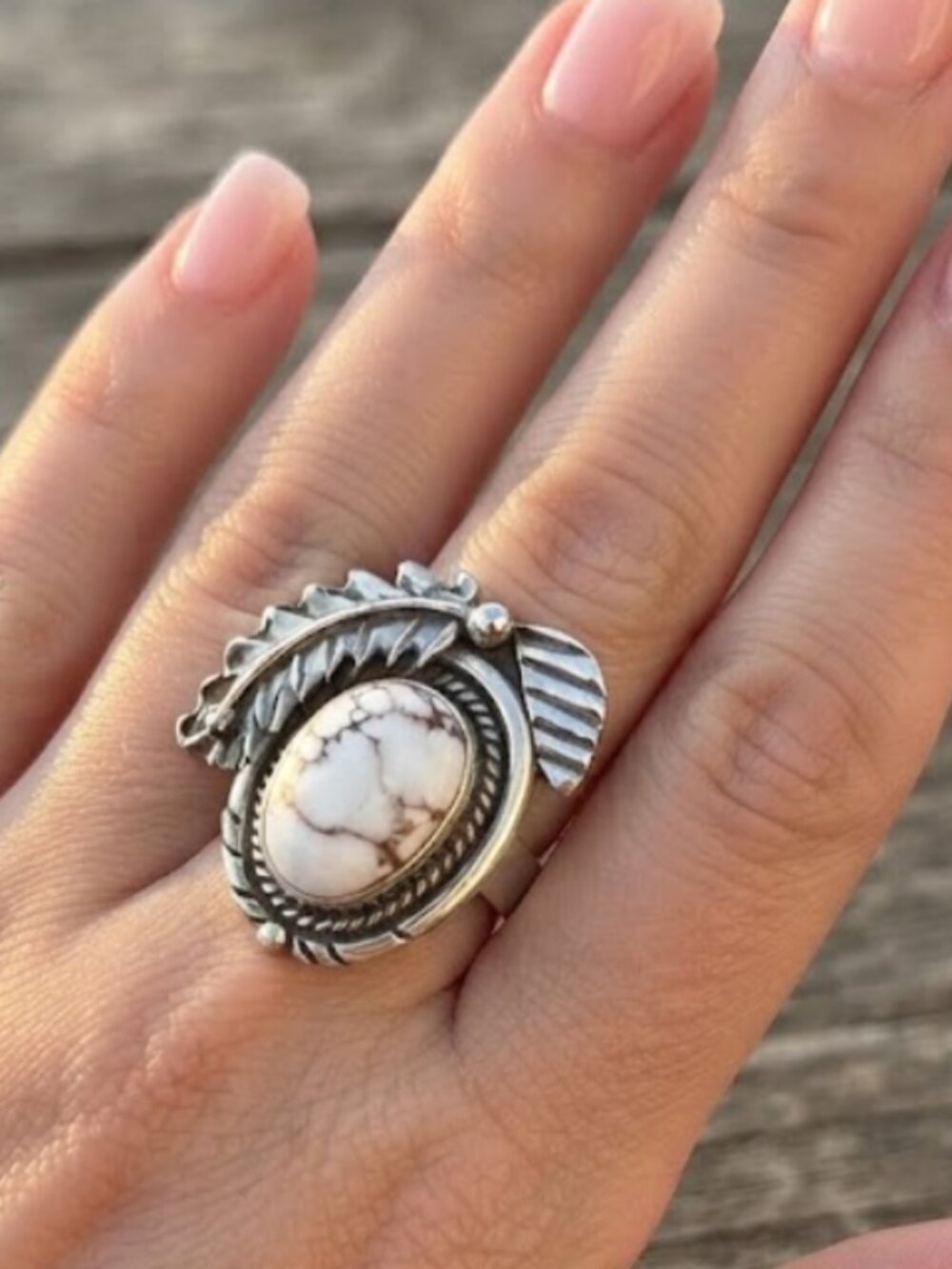 925 wild horse jasper ring